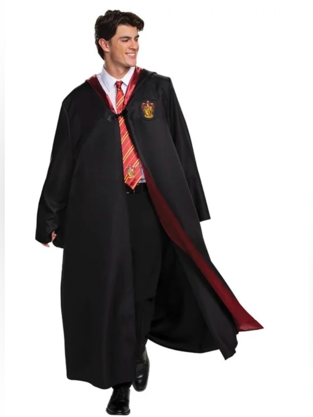 Harry Potter Gryffindor Deluxe Adult Robe (L-XL 42-46) and Tie by Disguise New